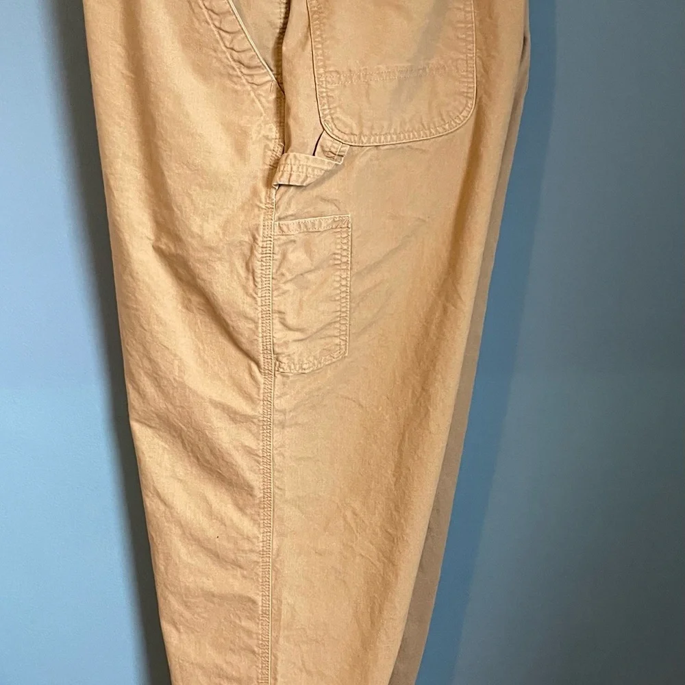 Carhartt Khaki Men’s Work Pants.  46 x 32 100% Cotton